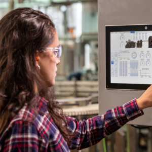 16×9-woman-wearing-protective-FTOptixHMI Download FTOptixStudio Trial Software for the Price of a Few Cups of Coffee